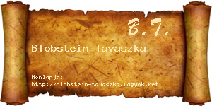 Blobstein Tavaszka névjegykártya